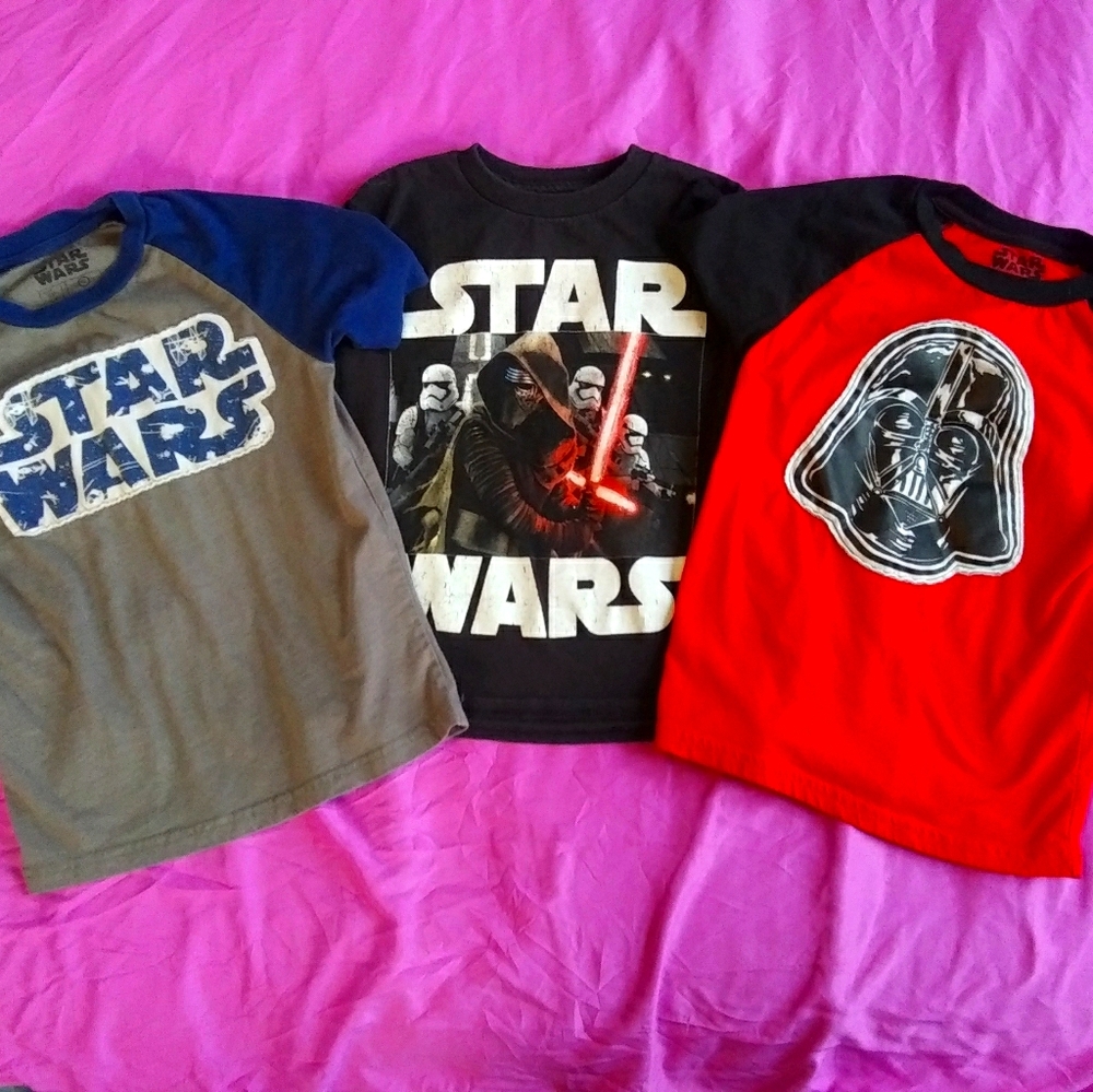 Bundle of boys Star Wars Shirts - size 6